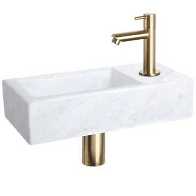 Differnz Jukon Aufsatzwaschbecken 38,5x18,5x9 cm – Waschbecken Bad aus Beton Hel