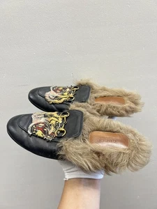 Mocasines Gucci Princetown Jordaan Piel Tobogán Mula Caballo Bit Tiger 37 EU 7 US GM51 - Imagen 1 de 19