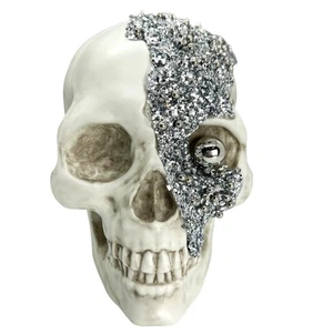 Halloween Skull Head White Silver USA Seller - Picture 1 of 5