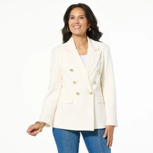 G by Giuliana Black Label Papa DePandi Collab Double Breasted Blazer Size Large - Picture 1 of 7
