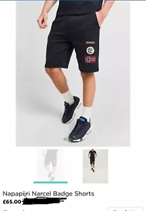 Napapijri Sportswear Narcel Badge Shorts Men Women Beach Shorts Size L - Picture 1 of 6