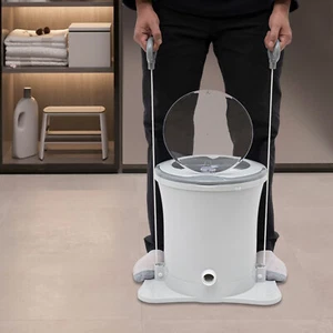 Portable Mini Manual Dehydrator Washing Machine Compact Washer Spin Dryer Barrel - Picture 1 of 18