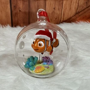Disney Pixar Buscando a Nemo Globo de Cristal 2013 Cuaderno de Bocetos Ornamento Sombrero de Santa Burbujas - Imagen 1 de 5