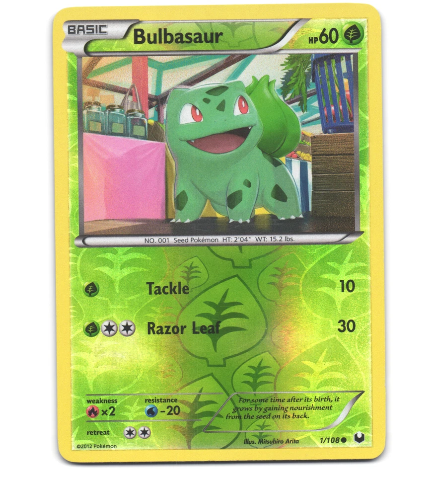 Pokemon 2012 Near Mint NM Bulbasaur Dark Explorers REVERSE 1/108 Card - Image 1 of 1