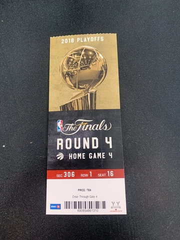 Toronto Raptors Ticket (1) 2018 NBA Playoffs - The Finals - Game 7 (Home Game 4) Cover