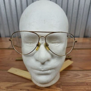 Vintage Luxottica Challenger Gold Metall Pilotenbrille Brillengestell Made In Italy - Bild 1 von 7