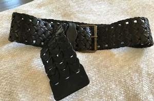 Motiv56 Ledergürtel Größe Medium 40 x 3 Zoll geflochten braun & schwarz Made in Morocco - Bild 1 von 11