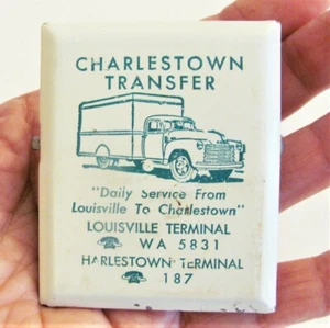 VTG 1940 Metal Charlestown Transfer Paper Clip Advertising Note Keeper Promotion - Picture 1 of 5