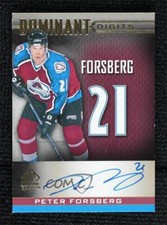 2020 SP Signature Edition Legends Dominant Digits Gold Foil Peter Forsberg Auto