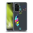 HEAD CASE DESIGNS NEON FEATHERS SOFT GEL CASE FOR HUAWEI PHONES 4