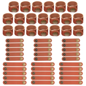 50 Pcs Datenkabelspeicher -Lederschnalle Reisen Kabelbinderhalter - Afbeelding 1 van 12