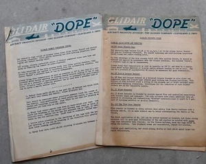 Two Glidair DOPE Letters: Product Guide & Fabric Finishing System c. 1950s-60s - Picture 1 of 1