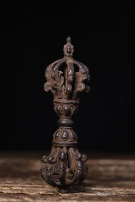 old Tibet Jokhang Temple Copper body Pure hand engraving Magic instrument - Image 1 of 4