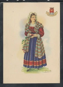 Cartolina Costume Calabria illustratore Carini ZZ37 - Picture 1 of 1