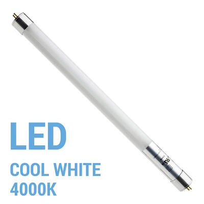 12" Inch LED Ballast Bypass F8T5/CW Shatter Proof 4W T5 G5 4000K Cool White - Image 1 of 4