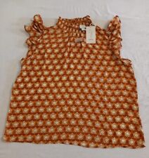 Joie Orange Abstract Sleeveless Blouse  CLEARANCE SALE  !!!!