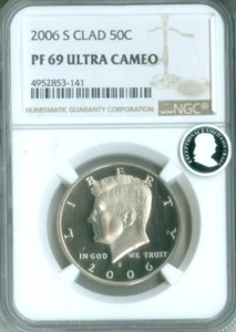 2006 S Kennedy Clad Half Dollar NGC PF69 Ultra Cameo (2227856) - Picture 1 of 4