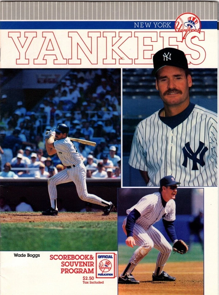 1993 New York Yankees Scorebook & Souvenir Program, Wade Boggs Cover - Image 1 of 1