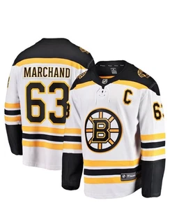 Fanatics Brad Marchand Bruins Jersey White Men’s Size L 175$ Retail NEW - Picture 1 of 3