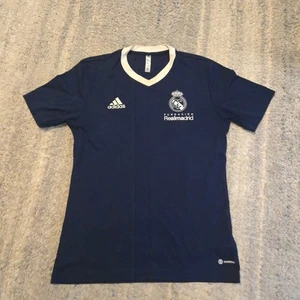 Adidas Soccer Real Madrid Foundation Training Blue Adidas Jersey Shirt Size M - Picture 1 of 7