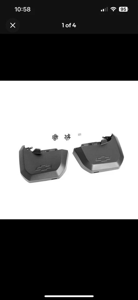 Protectores contra salpicaduras delanteros moldeados Chevrolet Colorado 2023 84944107 negros genuinos OEM GM Foto 1 de 2