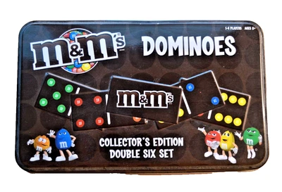 USAopoly M&M's DOMINOES COLLECTOR'S EDITION Game Double Six Set w/ Tin 2005 - Image 1 of 4