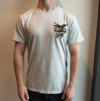 Ed Hardy by Christian Audigler  Mens T-Shirt Tee Emroidered Gray - Изображение 1 из 4
