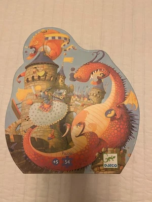 Djeco 54 Piece Vaillant and the Dragon Children's Jigsaw Puzzle - VERY GOOD - Image 1 of 4