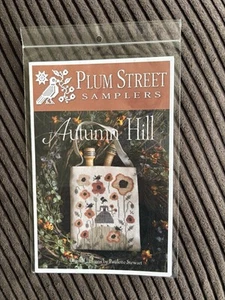 NEW Plum Street Samplers Autumn Hill Cross Stitch Pattern Chart Fall Primitive - Picture 1 of 2