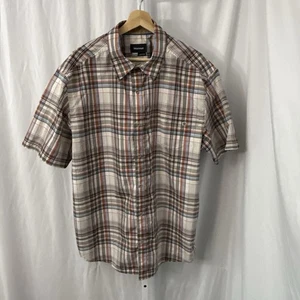 Marmot Shirt Mens Size XL Short Sleeve Plaid Button Up Polyester - Picture 1 of 13
