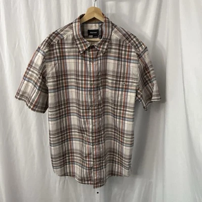 Marmot Shirt Mens Size XL Short Sleeve Plaid Button Up Polyester - Image 1 of 4