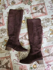 Corso Como Damen Loval Stiefel Overknee braun Wildleder Leder mit Gummizug 10 M - Bild 1 von 10