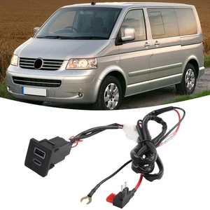 DC12V24V voiture double chargeur USB prise adaptateur pour Multivan T5 2003 2015 - Photo 1 sur 6