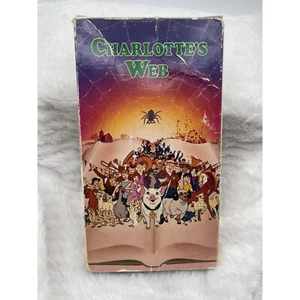 Charlotte's Web VHS, Animated Cartoon Movie Henry Gipson Debbie Reynolds - Picture 1 of 4