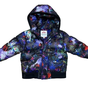 Appaman 3T Floral Down Puffer Jacket Colorful Great Condition size 3 Toddler - Picture 1 of 12