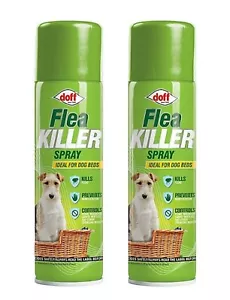 2 x Household Flea Killing Spray 200ml for Cats Dogs Carpets Home Treatment - Picture 1 of 11