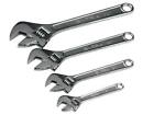 Sealey Adjustable Wrench Set Hardened & Heat Treated Steel 4 Pieces S0449