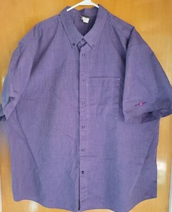 Taco Bell Employee Uniform Button Up Front Shirt Purple Size 3XL Short Sleeve - Picture 1 of 5