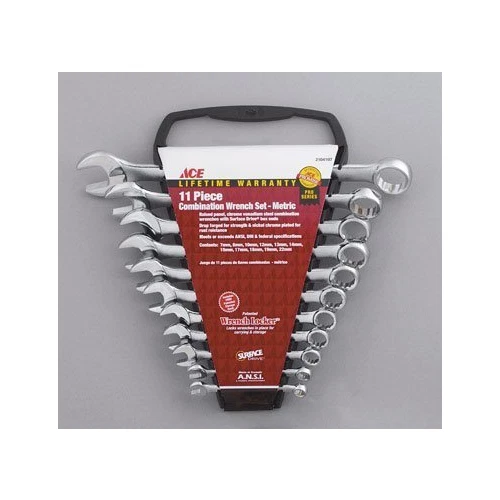 Ace 2104107 11 pc. Steel Metric Combination Wrench Set - Image 1 of 1
