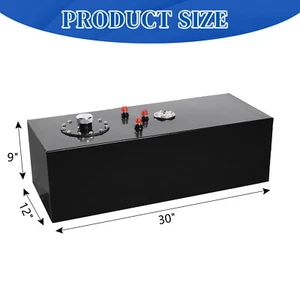 15 Gallon 60L Top-feed Aluminum Racing Drift Fuel Cell Tank + Level Sender - Picture 1 of 9