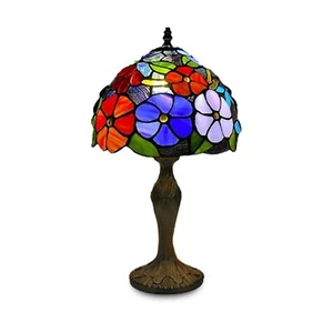 Tiffany Stained Glass Table Lamp, Handmade Antique Bedside Lamp - Picture 1 of 11