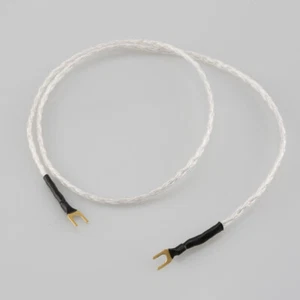 Audiophile Turntable Phono Ground Wire Spade Connectors 6 Core Pure Silver Wire - Picture 1 of 30