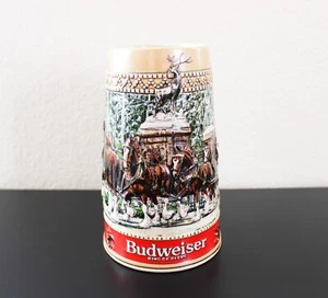 1987 Budweiser Clydesdale Collector Holiday Beer Stein "C" Series Anheuser Busch - Picture 1 of 5