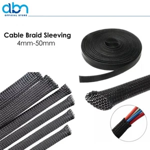 Braided Cable Sleeving Expandable - Harness, Sheathing, Sleeve, Wire, Loom - Picture 1 of 17