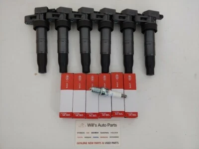 JUEGO DE BOBINAS DE ENCENDIDO Y ENCHUFES DE ESTACIONAMIENTO ORIGINALES NUEVOS KIA SORENTO 3.3L3.5L3.8L 2006-EN ADELANTE Foto 1 de 2