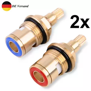 2x Keramik-Oberteil Ventiloberteil Messing Wasserhahn Ventil Hahn 1/2" Ersatz DE - Bild 1 von 10