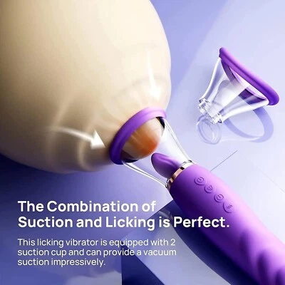 3 in 1 Clitoral Sucking Licking Sex Toy G spot Vibrator Intelligent Heating Dild - Image 1 of 4