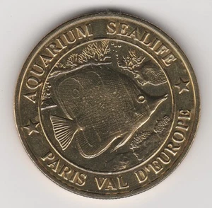 -- S/DATE TOKEN JETON MEDAILLES ET PATRIMOINE -- AQUARIUM SEA POISSON PAPILLON  - Imagen 1 de 2
