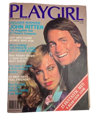 Playgirl Magazine October 1978 John Ritter Interview Centerfold Lenny Thompson - Image 1 of 4