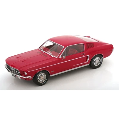 FORD MUSTANG GT FASTBACK 1968 RED 1:18 Kk Scale Auto Stradali Modellino Nuovo - Immagine 1 di 4
